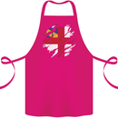 Torn Flag Herm Cotton Apron 100% Organic Pink
