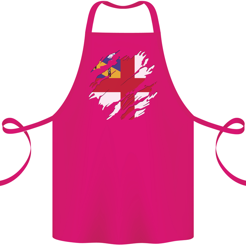 Torn Flag Herm Cotton Apron 100% Organic Pink