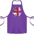 Torn Flag Herm Cotton Apron 100% Organic Purple