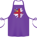 Torn Flag Herm Cotton Apron 100% Organic Purple