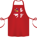 Torn Flag Herm Cotton Apron 100% Organic Red