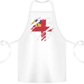 Torn Flag Herm Cotton Apron 100% Organic White