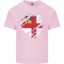 Torn Flag Herm Mens Cotton T-Shirt Tee Top Light Pink