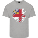 Torn Flag Herm Mens Cotton T-Shirt Tee Top Sports Grey