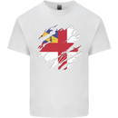Torn Flag Herm Mens Cotton T-Shirt Tee Top White