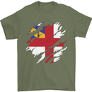 Torn Flag Herm Mens T-Shirt 100% Cotton Military Green