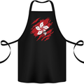 Torn Flag Hong Kong Cotton Apron 100% Organic Black