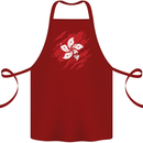 Torn Flag Hong Kong Cotton Apron 100% Organic Maroon