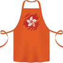 Torn Flag Hong Kong Cotton Apron 100% Organic Orange
