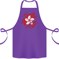 Torn Flag Hong Kong Cotton Apron 100% Organic Purple