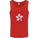 Torn Flag Hong Kong Mens Vest Tank Top Red
