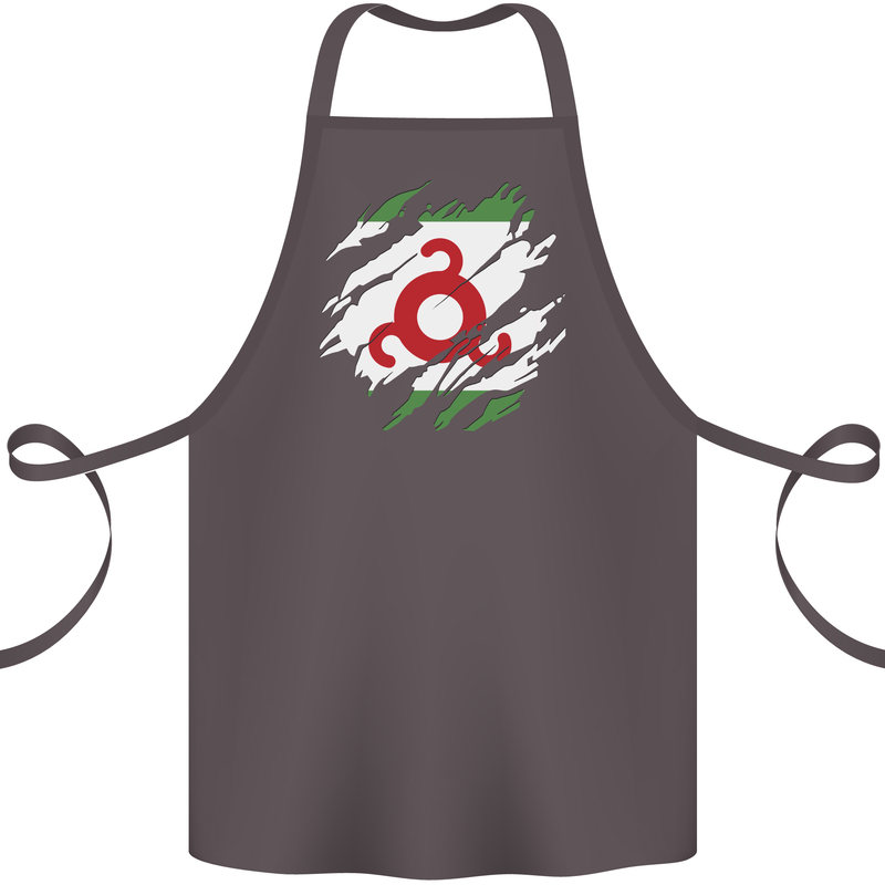 Torn Flag Ingushetia Cotton Apron 100% Organic Dark Grey