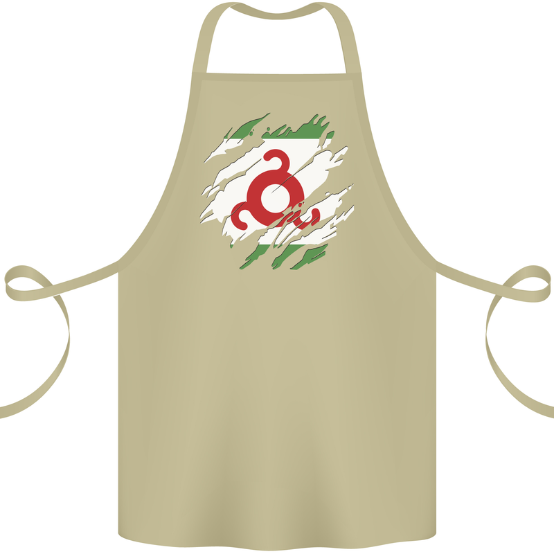 Torn Flag Ingushetia Cotton Apron 100% Organic Khaki