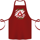 Torn Flag Ingushetia Cotton Apron 100% Organic Maroon