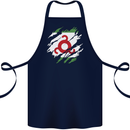 Torn Flag Ingushetia Cotton Apron 100% Organic Navy Blue