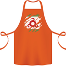 Torn Flag Ingushetia Cotton Apron 100% Organic Orange
