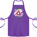 Torn Flag Ingushetia Cotton Apron 100% Organic Purple