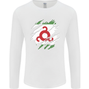Torn Flag Ingushetia Mens Long Sleeve T-Shirt White
