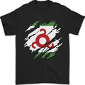 Torn Flag Ingushetia Mens T-Shirt 100% Cotton Black