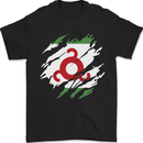Torn Flag Ingushetia Mens T-Shirt 100% Cotton Black