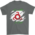 Torn Flag Ingushetia Mens T-Shirt 100% Cotton Charcoal