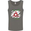 Torn Flag Ingushetia Mens Vest Tank Top Charcoal