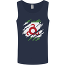 Torn Flag Ingushetia Mens Vest Tank Top Navy Blue