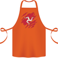 Torn Flag Isle of Man Cotton Apron 100% Organic Orange