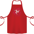 Torn Flag Isle of Man Cotton Apron 100% Organic Red
