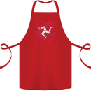 Torn Flag Isle of Man Cotton Apron 100% Organic Red