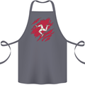 Torn Flag Isle of Man Cotton Apron 100% Organic Steel