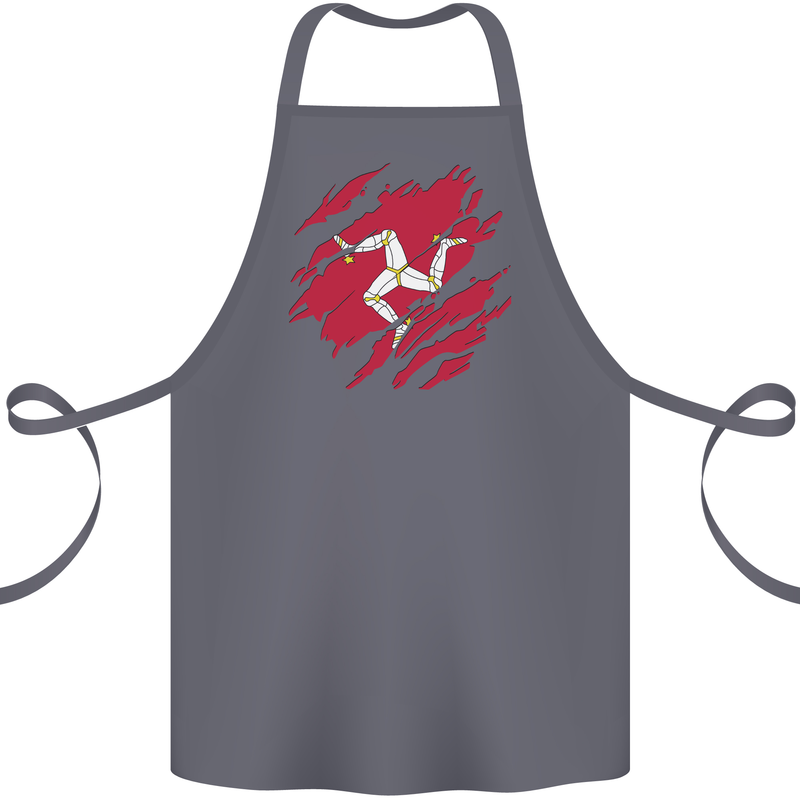 Torn Flag Isle of Man Cotton Apron 100% Organic Steel