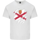 Torn Flag Jersey Mens Cotton T-Shirt Tee Top White