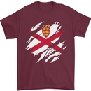 Torn Flag Jersey Mens T-Shirt 100% Cotton Maroon