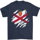Torn Flag Jersey Mens T-Shirt 100% Cotton Navy Blue