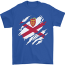Torn Flag Jersey Mens T-Shirt 100% Cotton Royal Blue