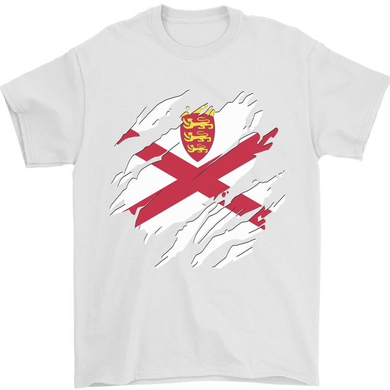 Torn Flag Jersey Mens T-Shirt 100% Cotton White