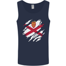Torn Flag Jersey Mens Vest Tank Top Navy Blue