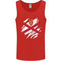 Torn Flag Jersey Mens Vest Tank Top Red