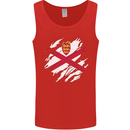 Torn Flag Jersey Mens Vest Tank Top Red