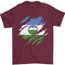 Torn Flag Kabardino Balkaria Mens T-Shirt 100% Cotton Maroon