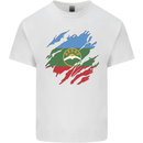 Torn Flag Karachay Cherkessia Mens Cotton T-Shirt Tee Top White