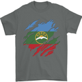 Torn Flag Karachay Cherkessia Mens T-Shirt 100% Cotton Charcoal