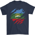 Torn Flag Karachay Cherkessia Mens T-Shirt 100% Cotton Navy Blue