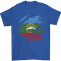 Torn Flag Karachay Cherkessia Mens T-Shirt 100% Cotton Royal Blue