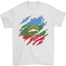 Torn Flag Karachay Cherkessia Mens T-Shirt 100% Cotton White