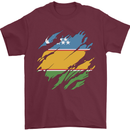 Torn Flag Karakalpakktsan Mens T-Shirt 100% Cotton Maroon