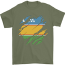 Torn Flag Karakalpakktsan Mens T-Shirt 100% Cotton Military Green