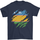 Torn Flag Karakalpakktsan Mens T-Shirt 100% Cotton Navy Blue