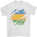 Torn Flag Karakalpakktsan Mens T-Shirt 100% Cotton White